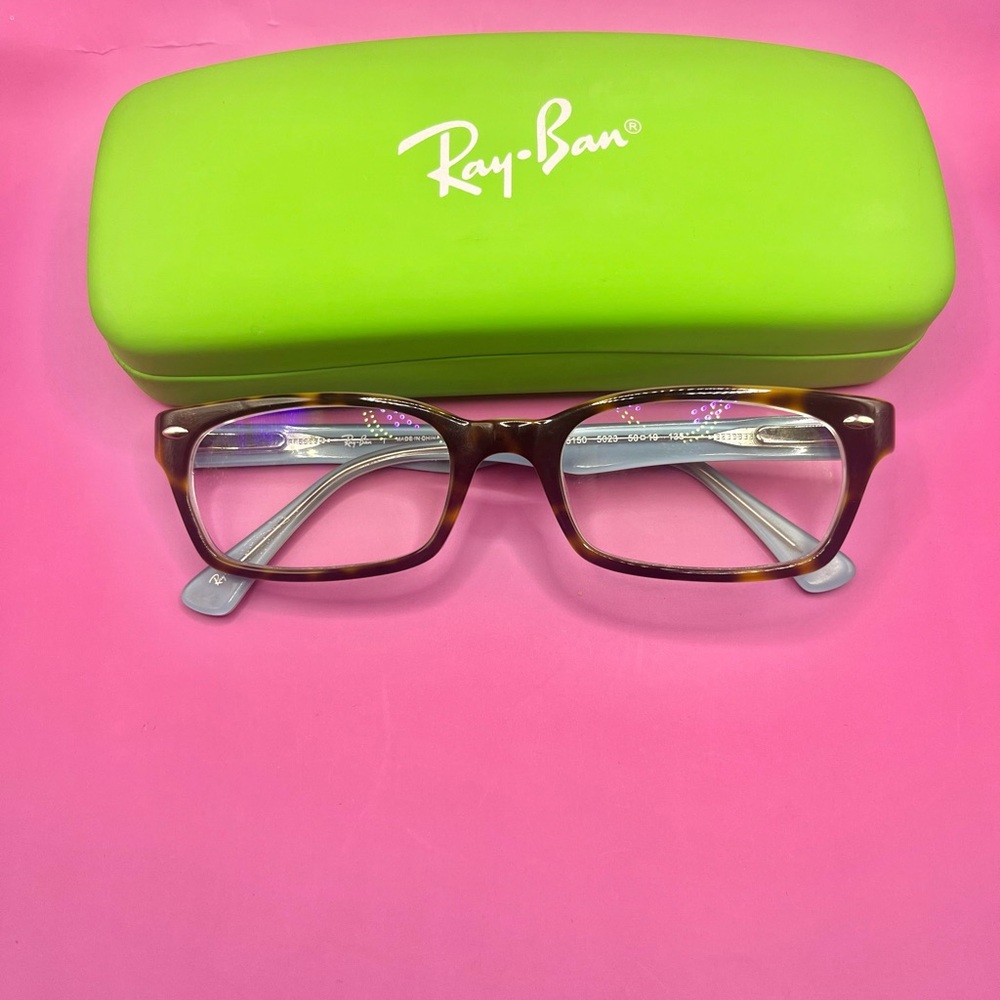 Ray-Ban Brown Frame Glasses with Green Case